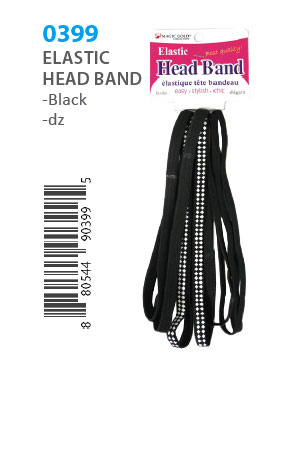 [MG90399] MGC Elastic Head Band #0399 Black -dz