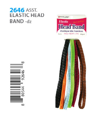 [MG92646] MGC Elastic Head Band #2646 ASST -dz