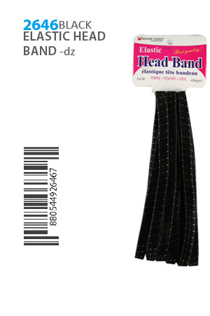 [MG92646] MGC Elastic Head Band #2646 Black -dz