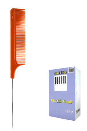 [MG90782] MGC Together Pin Tail Comb 72pcs #0782 Brown -box