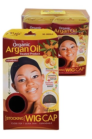 [MC13000] Magic  Argan Oil Stocking Wig Cap #3000BLA-dz