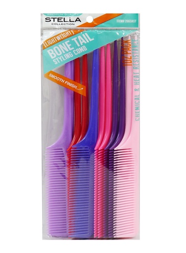 [STL02663] Stella Bone Tail Comb #2663AST -dz