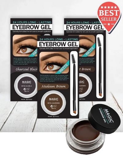 [MC24216] Magic Eyebrow Gel [Medium Brown] #EYE1010MBRO (12pc/ds) -pc