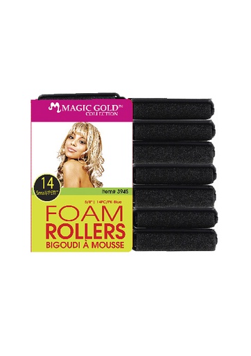 [MG93951] Magic Gold 14 Foam Rollers #394S Black -pc