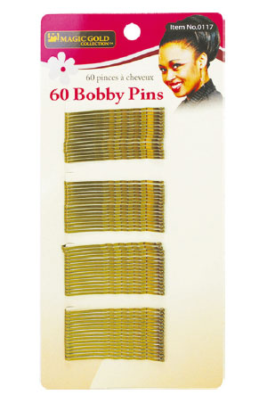 [MG90117] Magic Gold 60 Bobby Pins #0117 Gold -dz