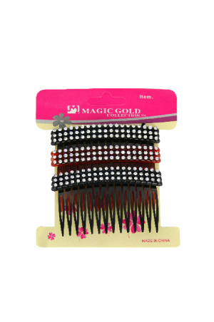 [MG92147] Magic Gold Comb Hair Pin (3pc/pk) #2147  BK/BR - dz
