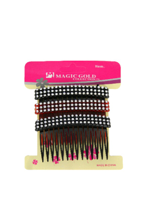 [MG92147] Magic Gold Comb Hair Pin (3pc/pk) #2147  BK/BR - dz