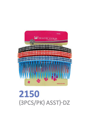 [MG92150] Magic Gold Comb Hair Pin (3pc/pk) #2150 ASST -dz