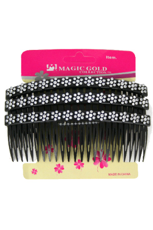 [MG92151] Magic Gold Comb Hair Pin (3pc/pk) #2151 Black -dz