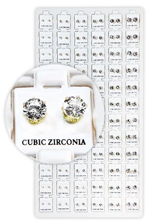 [MG98911] Magic Gold Cubic Zirconia[Square Silver 72pair] #ERJ98911-pk