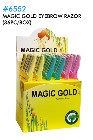 [MG96552] Magic Gold Eyebrow Razor #6552(36Pc/Box)-Reg Blade