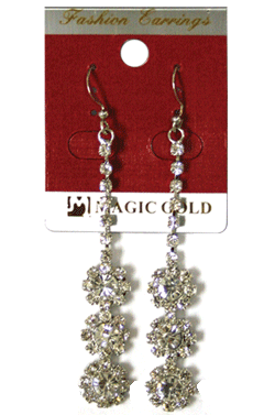 Magic Gold Fashion Rhinestone Earring #270289 -pc