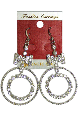 Magic Gold Fashion Rhinestone Earring #270379 -pc