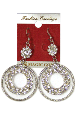 Magic Gold Fashion Rhinestone Earring #270395 -pc