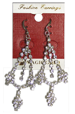 Magic Gold Fashion Rhinestone Earring #280076 -pc