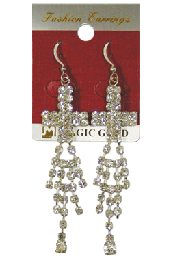 Magic Gold Fashion Rhinestone Earring #280091 -pc