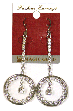 Magic Gold Fashion Rhinestone Earring #280120 -pc