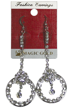 Magic Gold Fashion Rhinestone Earring #280144 -pc