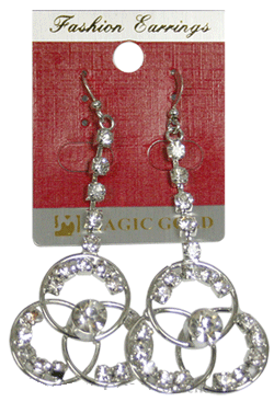 Magic Gold Fashion Rhinestone Earring #280159 -pc