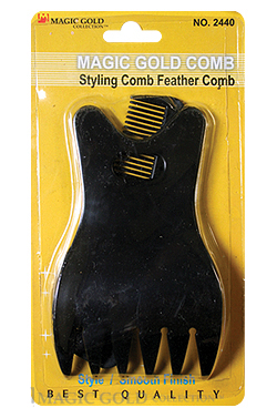 [MG02440] Magic Gold Feather Comb w/ 5" Comb #2440 -dz