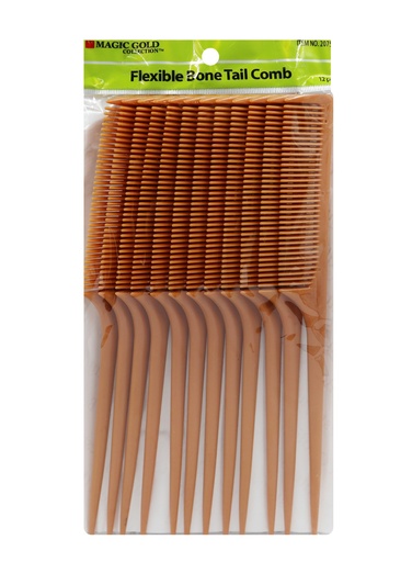 [MG920758] Magic Gold Flexible Bone Tail Comb #2075 Brown-dz