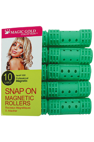 [MG90517] #1222/0517 Snap On Magnetic Roller 10pc (L/22mm/Green) -pk