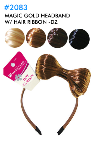 [MG20831] Magic Gold Headband w/ Hair Ribbon #2083 Asst -dz