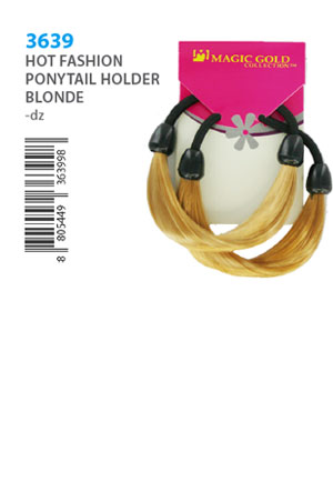 [MG36399] Magic Gold Hot Fashion Ponytail Holder #3639 Blonde -dz