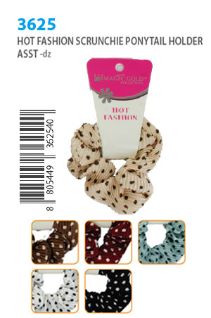 [MG36254] Magic Gold Hot Fashion Scrunchie Ponytail Holder #3625 -dz