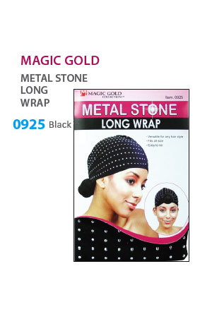 [MG90925] Magic Gold Metal Stone Long Wrap #0925 Black -dz