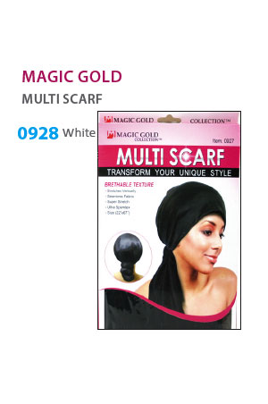 [MG90928] Magic Gold Multi Scarf #0928 White -dz