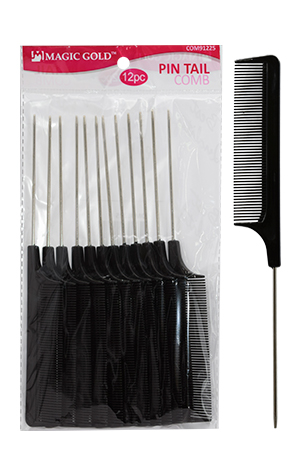 [MG91225] Magic Gold Pin Tail Comb Black #91225 -dz