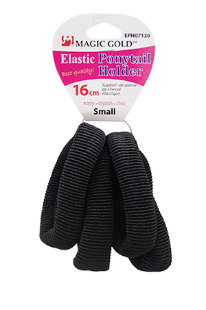 [MG07130] Magic Gold Ponytail Holder-Elastic(16cm)-Black #EPH07130-dz
