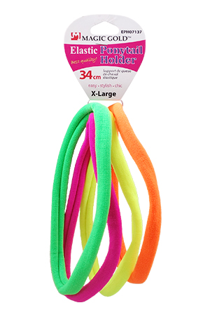 [MG07137] Magic Gold Ponytail Holder-Elastic(34cm)-Asst#EPH07137-dz