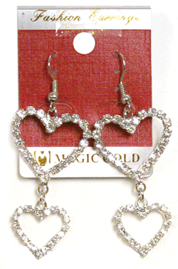 Magic Gold Rhine Stone Earring #4717 -pc