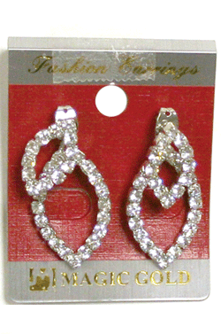 Magic Gold Rhine Stone Earring #4725 -pc