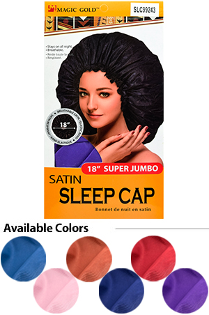 [MG99243] Magic Gold Satin Sleep Cap(S.Jumbo / Asst) #99243 -Dz