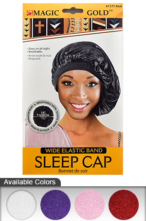 [MG91171] Magic Gold Sleep Cap (Wide Elastic Band) #1171 Asst -dz