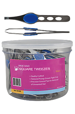 [MG92489] Magic Gold Square Tip Tweezers #92489 (36/jar) -jar