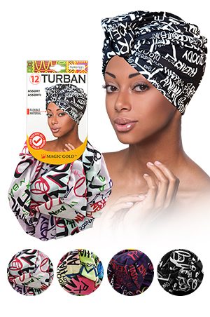 [MG07021] Magic Gold Turban (Asst) #TUR7021 -dz