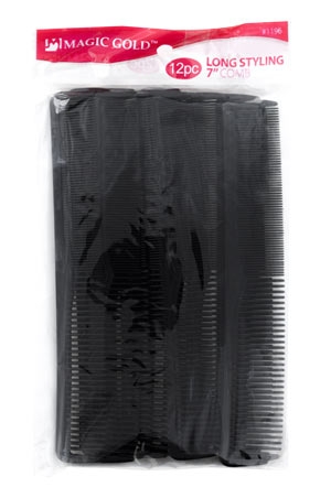 [MG91196] Magic Long Styling Comb 7 12pc #1196 - dz