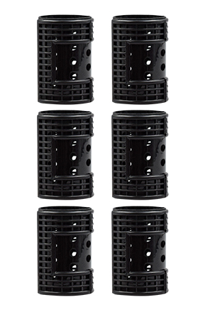 [RPO12412] Magic Magnetic Snap-On Rollers [S.Jumbo/6pk/Black] #124BLASJ - pk
