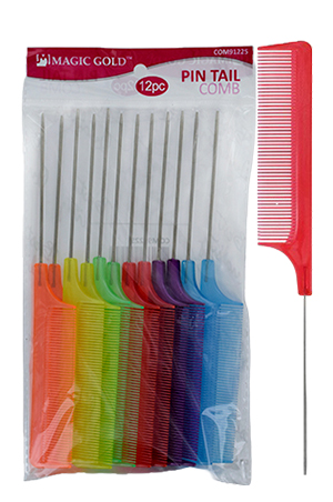 [MG91225C] Magic Gold Pin Tail Comb PASTEL CLEAR #COM91225