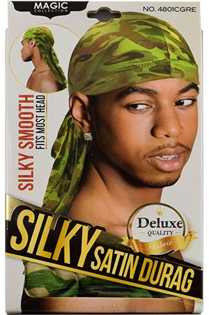 [MC04881] Magic Silky Satin Durag XL CAMO #4801CGRN - dz