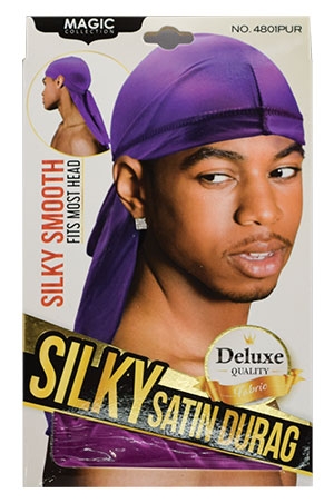 [MC04874] Magic Silky Satin Durag-Purple#4801PUR-dz