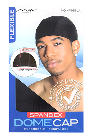 [MC04796] Magic Spandex Dome Cap #4796BLA-dz