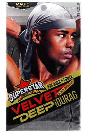 [MC04904] Magic Velvet DuRag #4803GRAY-dz