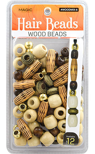 [MC12834] Magic Wood Bead Mix Design-5-pc