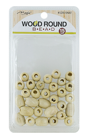 [MC12811] Magic Wood Bead(L)-Natural #12815NAT-pc