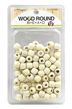 [MC12819] Magic Wood Bead(M)-D.Brown #12816NAT-pc